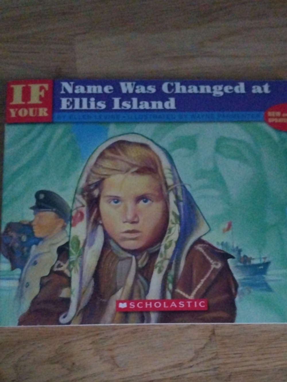 Scholastic Kids Book: If Your Name Was Changed at Ellis Island - Blue/Cream